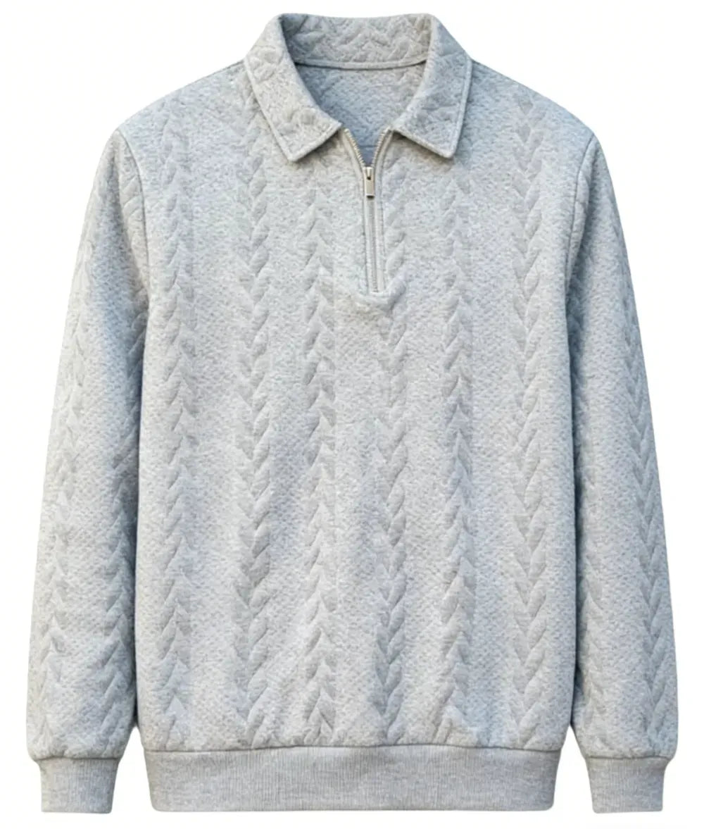 🔥Last Day Promotion!🔥Clearance Sale - Up to 90% Off-Men's Fall Winter Outfits Knitted Polo Neck Long Sleeve Sweatshirt for Daliy Wear