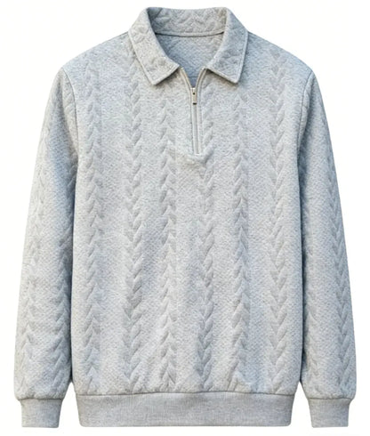 🔥Last Day Promotion!🔥Clearance Sale - Up to 90% Off-Men's Fall Winter Outfits Knitted Polo Neck Long Sleeve Sweatshirt for Daliy Wear