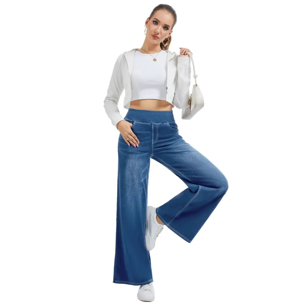 Flash Sale | Wide Leg Stretchy Jeans for Women Loose Fit