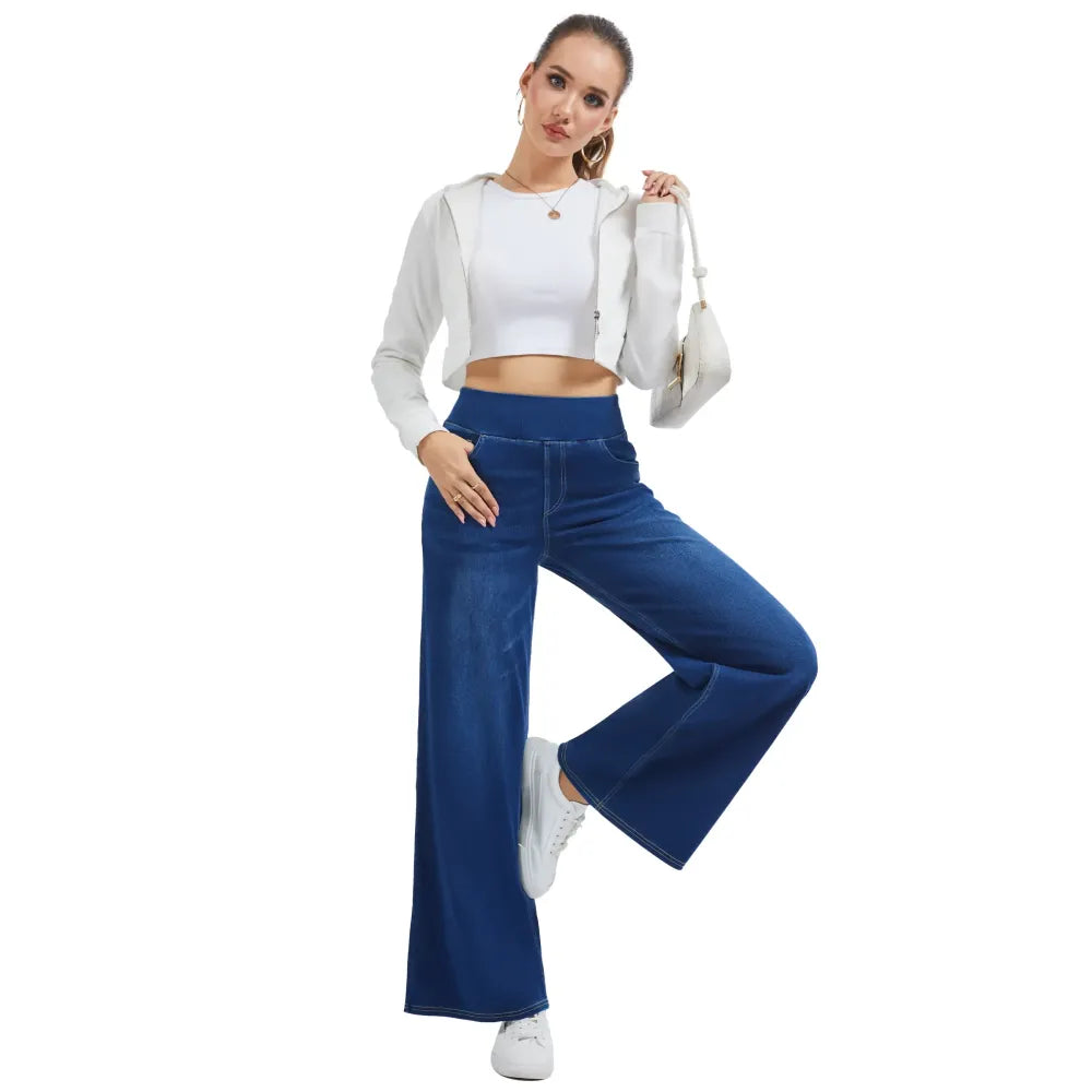 Flash Sale | Wide Leg Stretchy Jeans for Women Loose Fit
