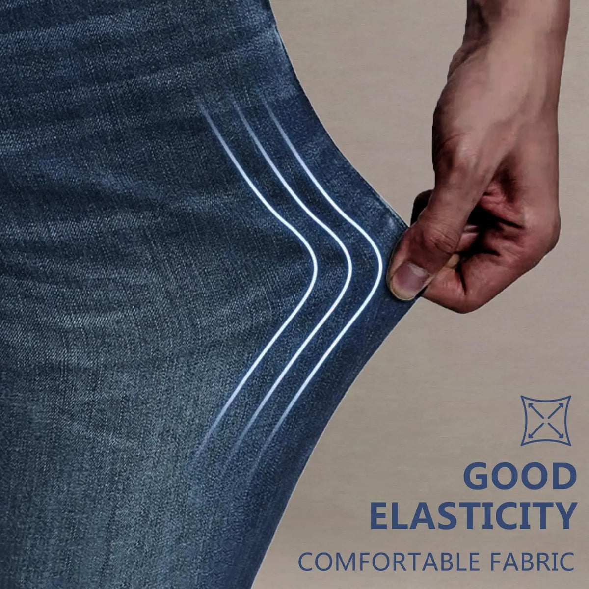 🔥 BEST SELLER | 6PCS $24.63 | Men’s Stretch Cotton Loose-Fit Drawstring Jeans