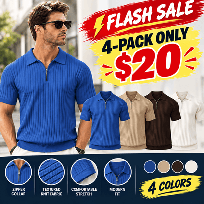 🔥2026 Flash Sale🔥Men's Zipper Polo Shirts