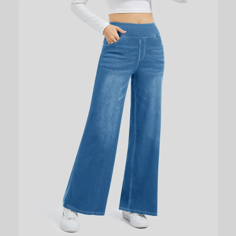 Flash Sale | Wide Leg Stretchy Jeans for Women Loose Fit