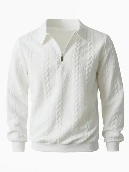 🔥Last Day Promotion!🔥Clearance Sale - Up to 90% Off-Men's Fall Winter Outfits Knitted Polo Neck Long Sleeve Sweatshirt for Daliy Wear