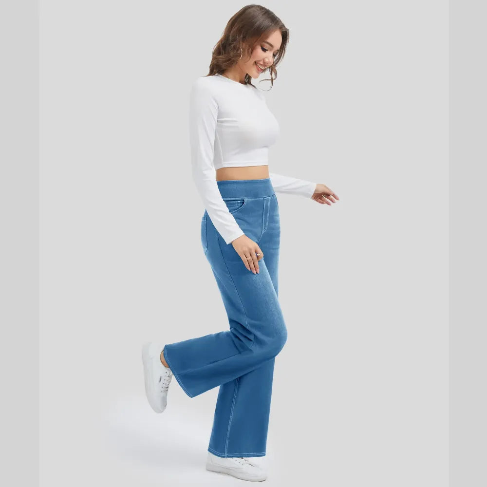 Flash Sale | Wide Leg Stretchy Jeans for Women Loose Fit
