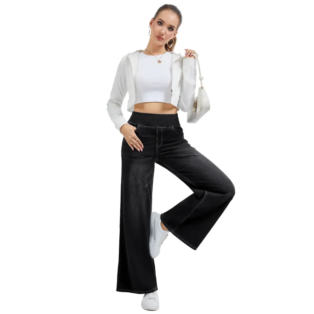 Flash Sale | Wide Leg Stretchy Jeans for Women Loose Fit