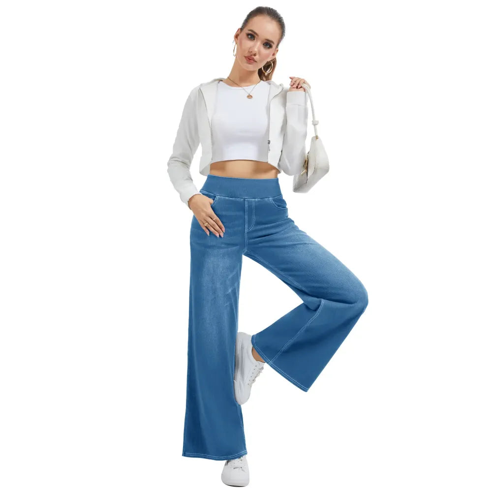 Flash Sale | Wide Leg Stretchy Jeans for Women Loose Fit