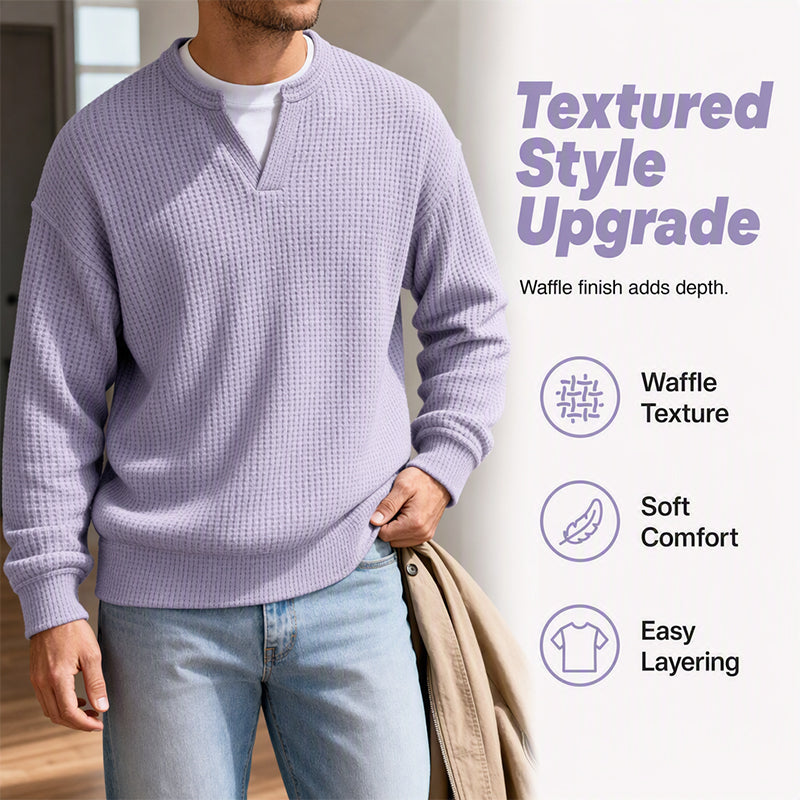 ⌛Limited-Time Offer Layered Comfort Waffle Tee