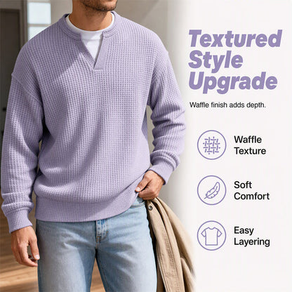⌛Limited-Time Offer Layered Comfort Waffle Tee